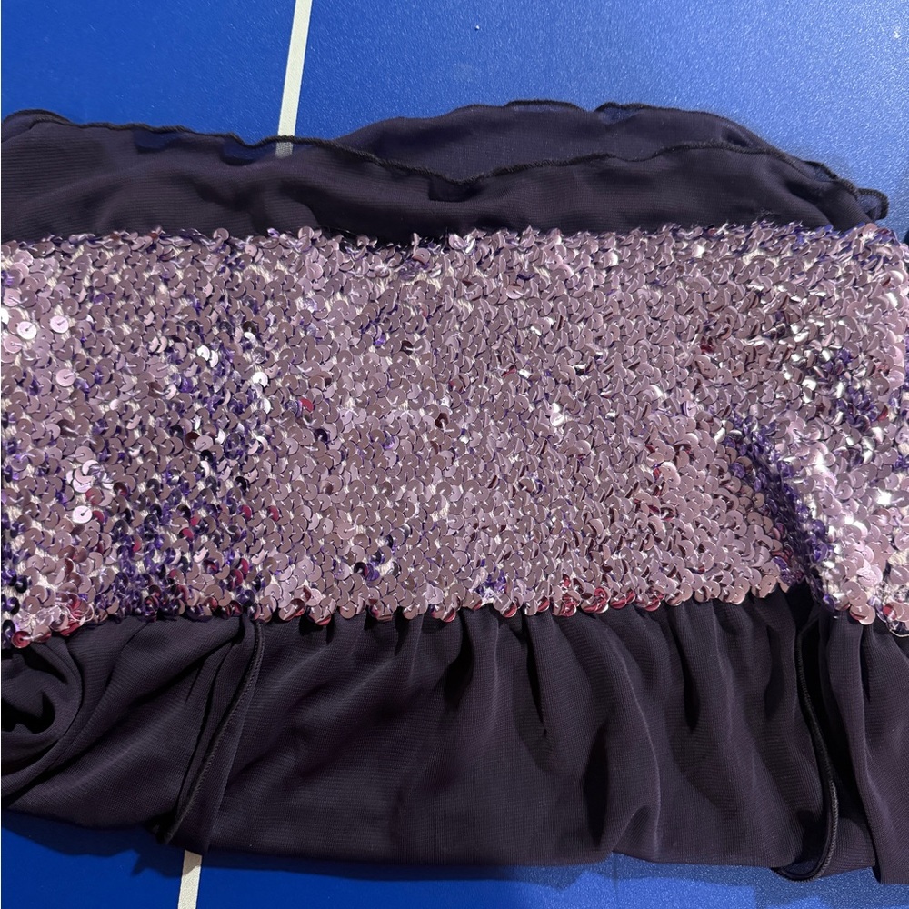 Strapless Purple Sequin top - Picture 5 of 5